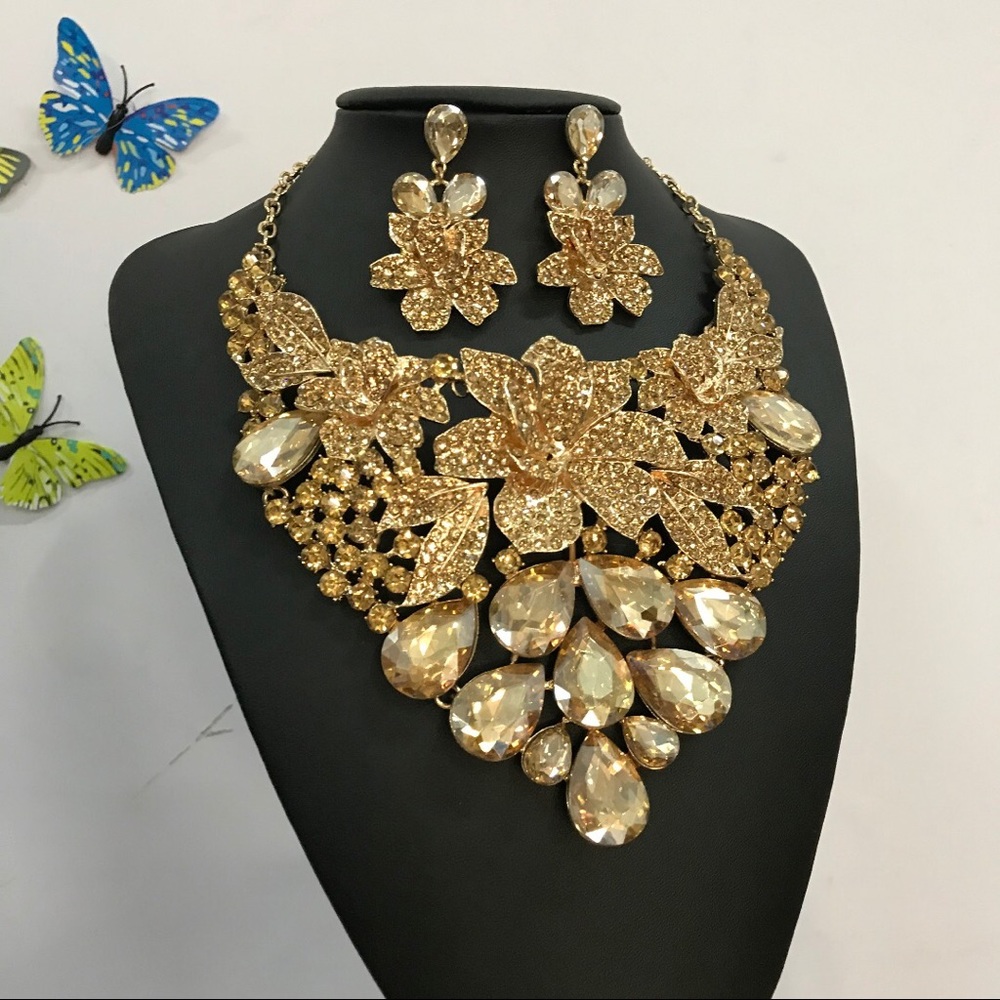 Rhinestone jewelry set
